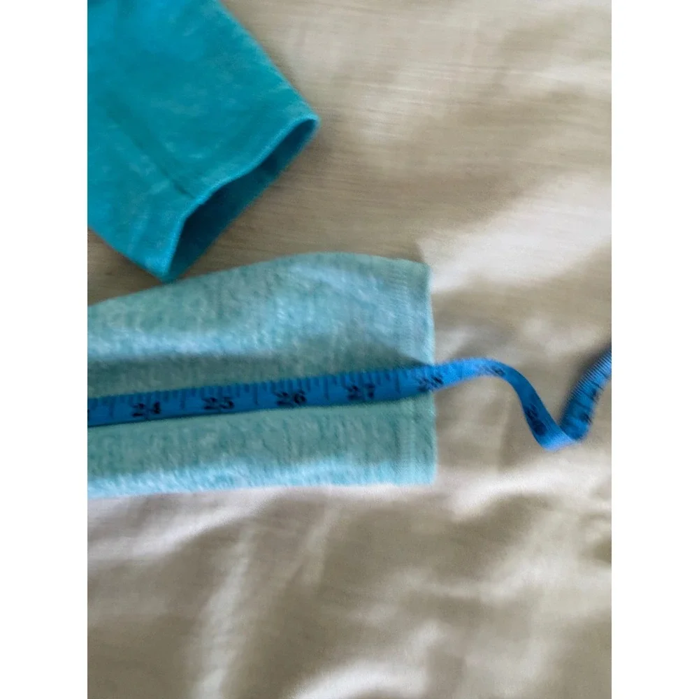 Alo Yoga Alosoft Flow Leggings XS Turquoise Blue Heathered High Waist 28